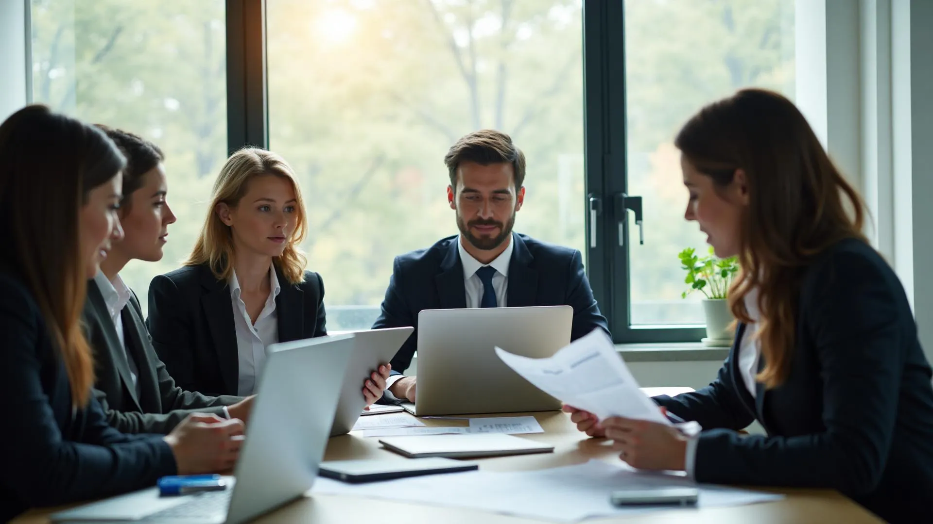 Equipo de profesionales trabajando